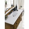 James Martin Vanities Brookfield 60in Single Vanity, Country Oak w/ 3 CM White Zeus Quartz Top 147-114-5371-3WZ